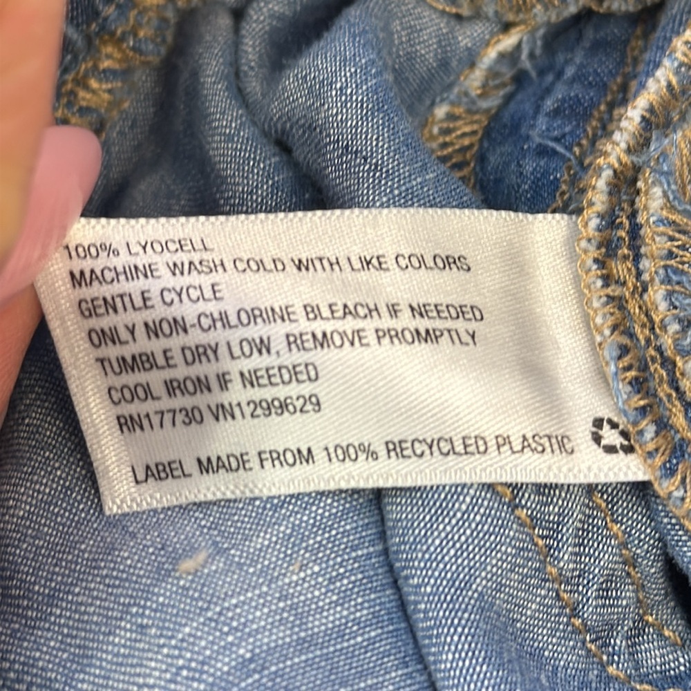 Knox Rose Blue High Waist Denim Shorts - Picture 6 of 6